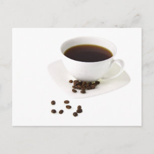 コーヒー豆とコーヒー ポストカード