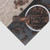 コーヒー豆と木材のデコページティッシュペーパー 薄葉紙 (詳細)