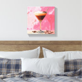 コーヒー豆のキャンバスとエスプレッソ・マルティーニ キャンバスプリント (インサイチュ (寝室))