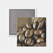 コーヒー豆のクローズアップ マグネット (正面/裏面)