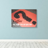 コーヒー豆のコーヒーサイン キャンバスプリント (インサイチュ (ウッドフロア))