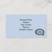 コーヒー豆のサインイン（青と茶色） 名刺 (裏面)