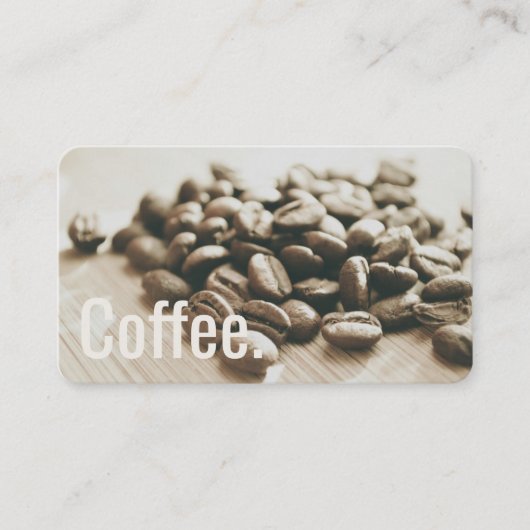 コーヒー豆のシンプルなOswaldのモノクロパンチカード ロイヤリティカード (正面)