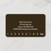 コーヒー豆のシンプルなOswaldのモノクロパンチカード ロイヤリティカード (裏面)