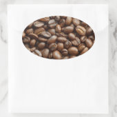 コーヒー豆のシール 楕円形シール (バッグ)