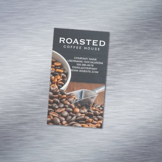 コーヒー豆のスクープ マグネット名刺 (インサイチュ)