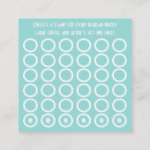 コーヒー豆のスタンプカード ロイヤリティカード (裏面)