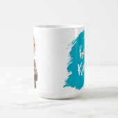 コーヒー豆のセーターを着たのんびりガール マグカップ (中央)