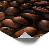 コーヒー豆のテクスチャ ポスター (角)