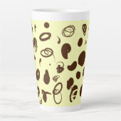 コーヒー豆のデザインラテマグカップ カフェラテマグ (正面)