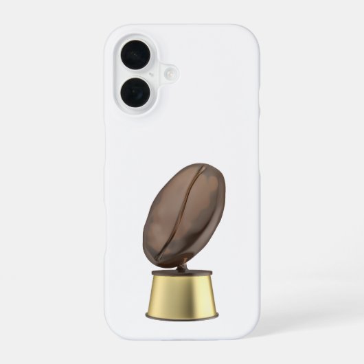 コーヒー豆のトロフィー iPhone 16ケース (裏面)