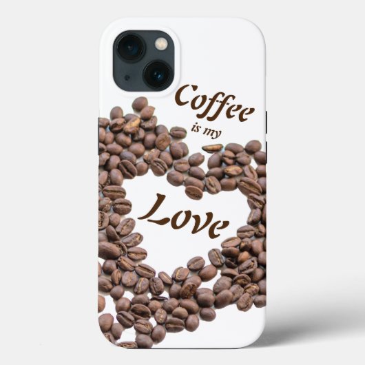 コーヒー豆のハートでコーヒーが私の愛 Case-Mate iPhoneケース (裏面)