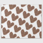 コーヒー豆のハート ラッピングペーパー (フラット)