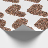 コーヒー豆のハート ラッピングペーパー (角)