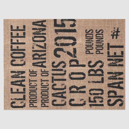 コーヒー豆のバッグのティッシュペーパー 薄葉紙 (正面)