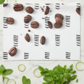 コーヒー豆のパターン、キッチンタオル キッチンタオル (折り畳み)