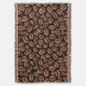 コーヒー豆のパターン スローブランケット (正面縦)