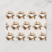 コーヒー豆のフローラブライダルシャワー エンクロージャーカード (裏面)