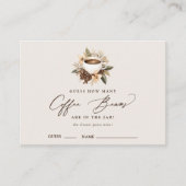 コーヒー豆のフローラブライダルシャワー エンクロージャーカード (正面)