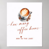 コーヒー豆のブライダルシャワーゲーム ポスター (正面)