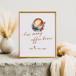 コーヒー豆のブライダルシャワーゲーム ポスター