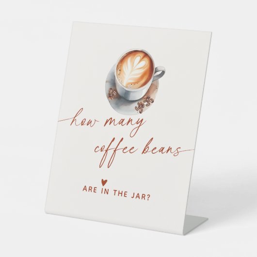 コーヒー豆のブライダルシャワーゲーム 台座サイン (正面)