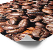 コーヒー豆のブラウンフォトグラフィー背景食品 ポスター (角)