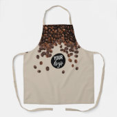 コーヒー豆のプロフェッショナルビジネスロゴ エプロン (正面)