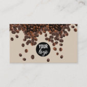 コーヒー豆のプロフェッショナルビジネスロゴ 名刺 (正面)