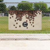 コーヒー豆のプロフェッショナルビジネスロゴ 横断幕 (インサイチュ)