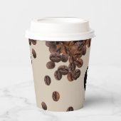コーヒー豆のプロフェッショナルビジネスロゴ 紙コップ (正面)