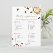 コーヒー豆のベビーシャワーゲームカード Baby is Brewing Coffee Bean 招待状 (スタンド正面)