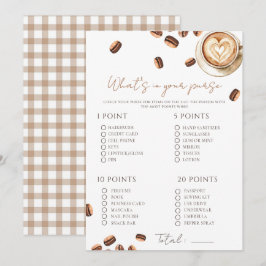 コーヒー豆のベビーシャワーゲームカード Baby is Brewing Coffee Bean 招待状