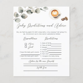 コーヒー豆のベビーショー、新しい親ゲームのアドバイス