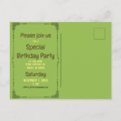 コーヒー豆のボウルと朝のコーヒー(水彩画) インビテーションポストカード (裏面)