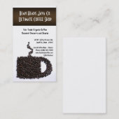 コーヒー豆のマグの形のコーヒー専門店 名刺 (正面/裏面)