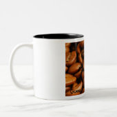 コーヒー豆のマグ- Lameen著… ツートーンマグカップ (左)