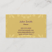 コーヒー豆のモノグラムによって焼かれるモダンなコーヒー 名刺 (裏面)