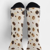 コーヒー豆のライトサーフェス上のパターン ソックス (上部)