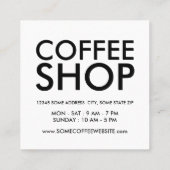 コーヒー豆のロイヤリティ ロイヤリティカード (裏面)
