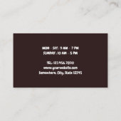 コーヒー豆の写真コーヒーロイヤリティカード ロイヤリティカード (裏面)