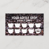 コーヒー豆の写真コーヒーロイヤリティカード ロイヤリティカード (正面)