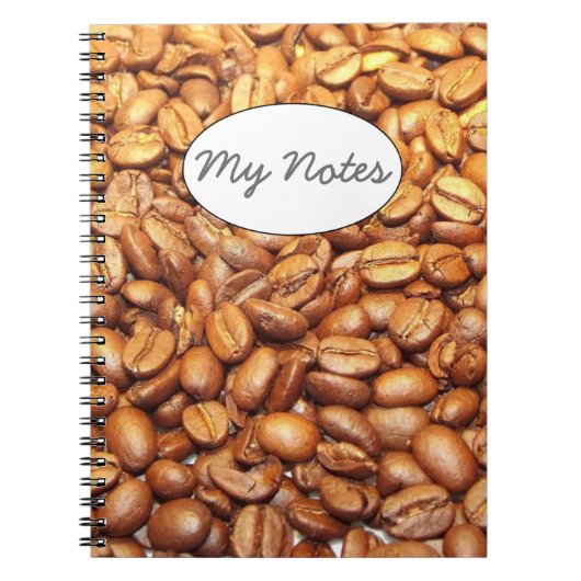 コーヒー豆の写真 ノートブック (正面)