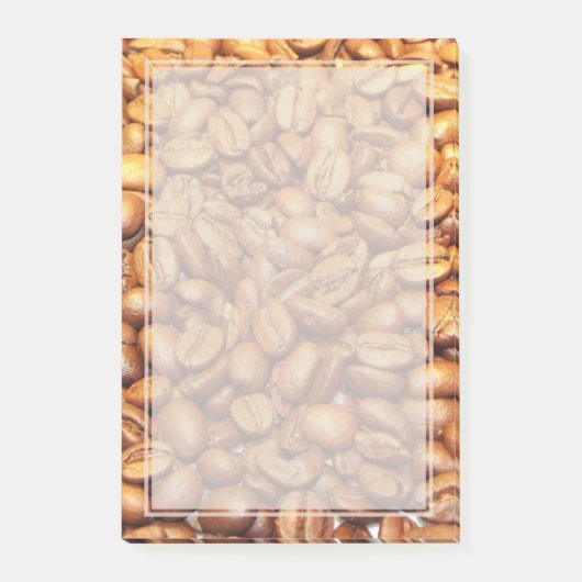 コーヒー豆の写真 ポストイット (正面)