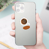 コーヒー豆の分子構造 - カフェインの化学式 シール (スマートフォン)