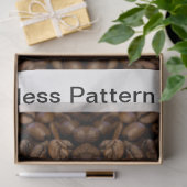 コーヒー豆の分離シームレスな背景 薄葉紙 (ギフト)