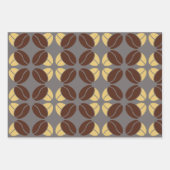 コーヒー豆の包装紙豆のギフトラップ ラッピングペーパーシート (正面3)