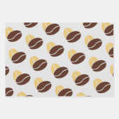 コーヒー豆の包装紙豆のギフトラップ ラッピングペーパーシート (正面2)