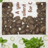 コーヒー豆の台所タオル キッチンタオル (折り畳み)