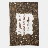 コーヒー豆の台所タオル キッチンタオル (縦)